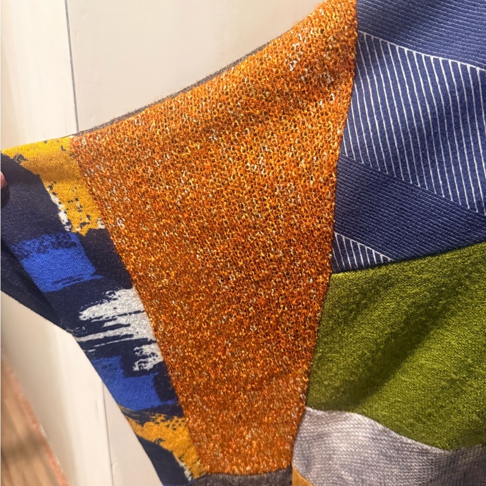 Colorful Patchwork Women's Poncho - Picture 3 of 7